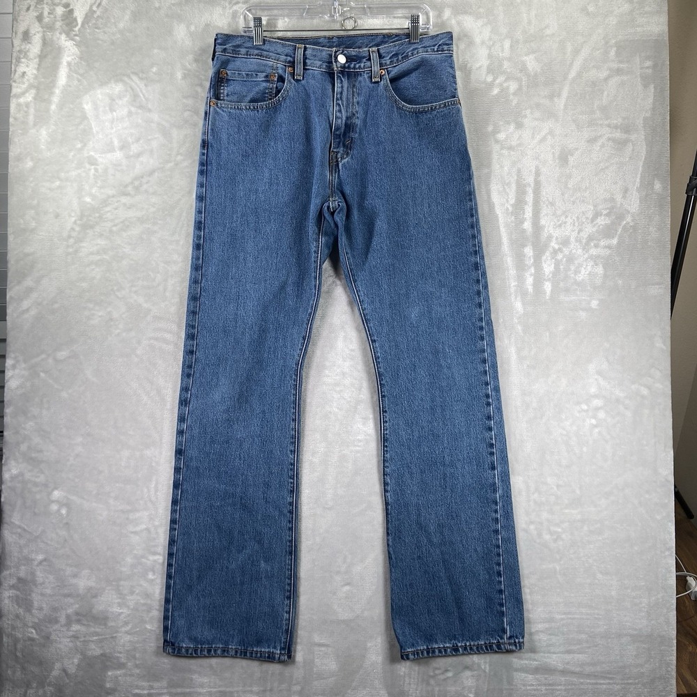 Levi's 517 Jeans men's 34x34 Bootcut Bootleg Blue Denim Western Mid Rise Medium